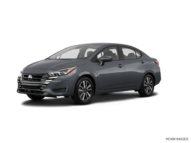 2025 Nissan Versa sedan in Gun Metallic Color, Front Side View
