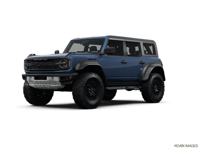 2023 Ford Bronco convertible in Azure Gray Metallic Tri-Coat Color, Front Side View