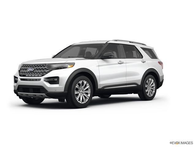 2023 Ford Explorer suv in Star White Metallic Tri-Coat Color, Front Side View
