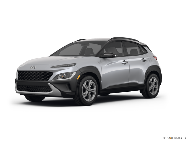 2023 Hyundai Kona suv in Cyber Silver w/Black Roof Color, Front Side View