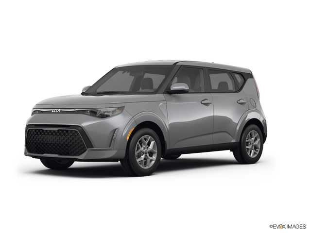 2025 Kia Soul hatchback in Steel Gray Color, Front Side View