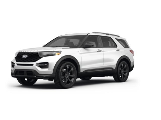 2023 Ford Explorer ST-Line, front three-quarter view, paint 1 of 8