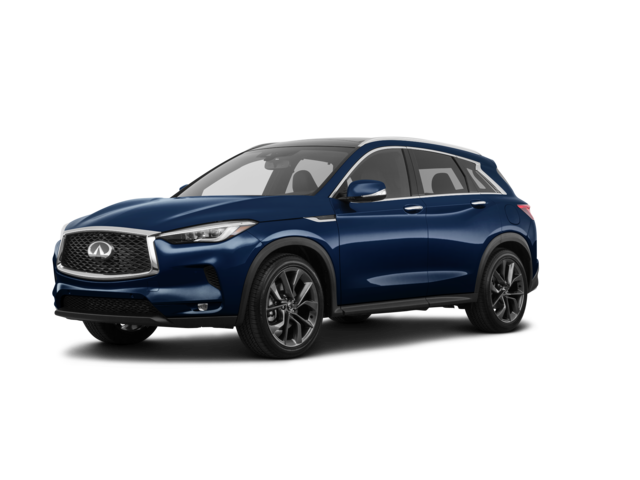 2019 INFINITI QX50 ESSENTIAL, front three-quarter view, paint 1 of 8