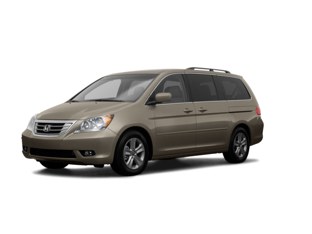 2008 Honda Odyssey Touring, front three-quarter view, paint 1 of 8