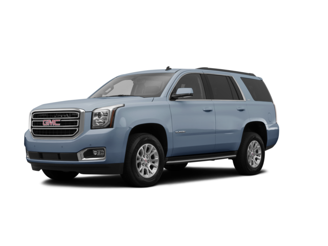 2015 GMC Yukon SLE, front three-quarter view, paint 1 of 8