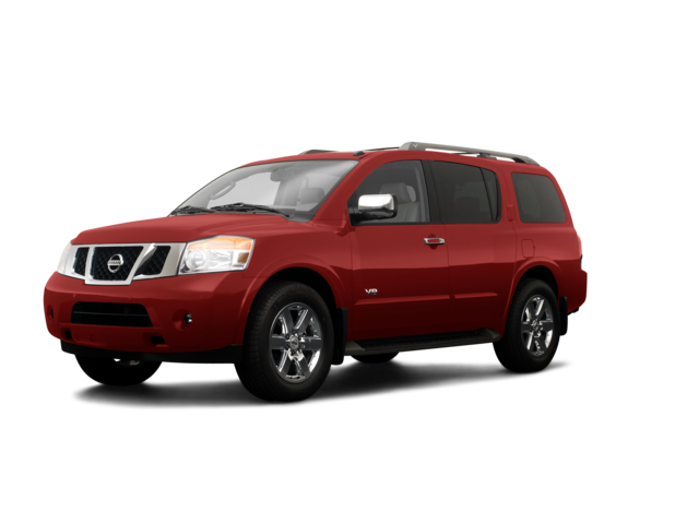 2009 Nissan Armada LE, front three-quarter view, paint 1 of 8