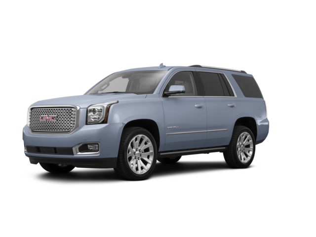 2015 GMC Yukon Denali, front three-quarter view, paint 1 of 8