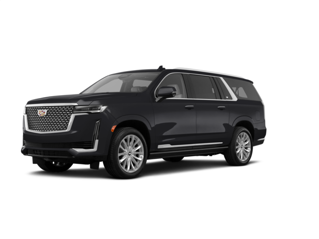 2022 Cadillac Escalade ESV Luxury, front three-quarter view, paint 1 of 8