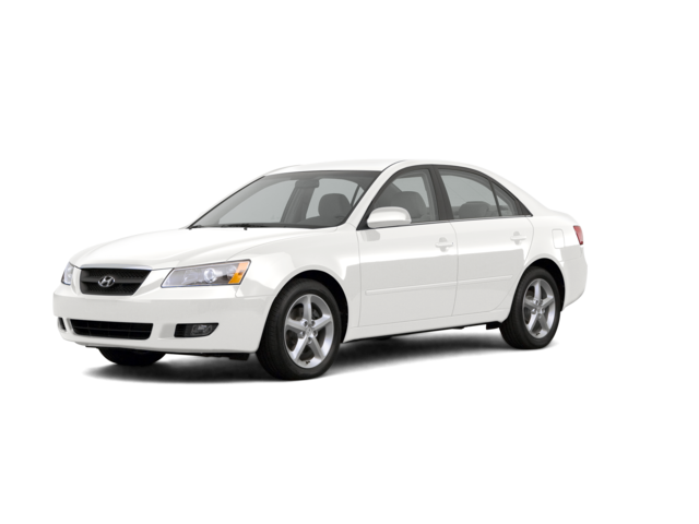 2007 Hyundai Sonata SE, front three-quarter view, paint 1 of 8