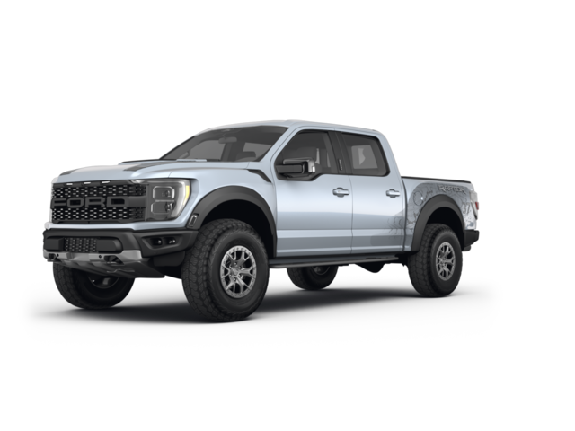 2023 Ford F-150 Raptor, front three-quarter view, paint 1 of 8
