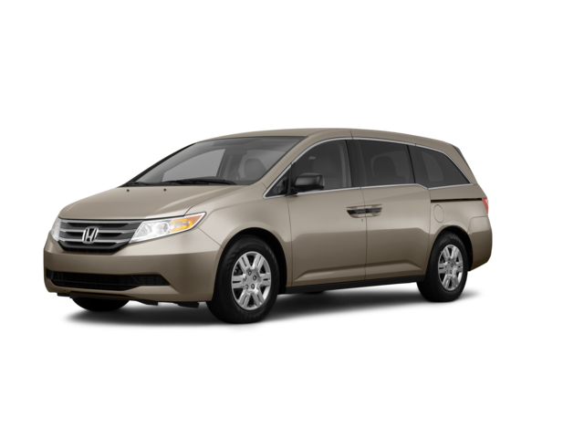 2011 Honda Odyssey LX, front three-quarter view, paint 1 of 8