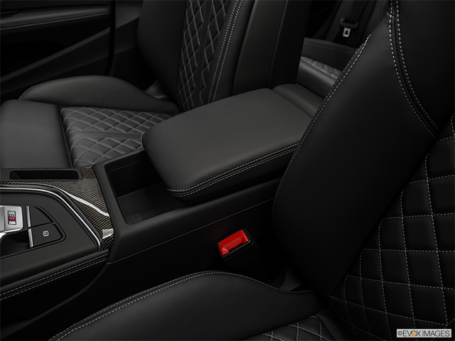 2018 Audi S5 Sportback | Front center console with closed lid, from driver’s side looking down