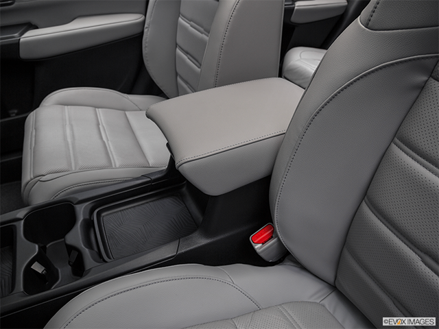 2018 Honda CR-V | Front center console with closed lid, from driver’s side looking down