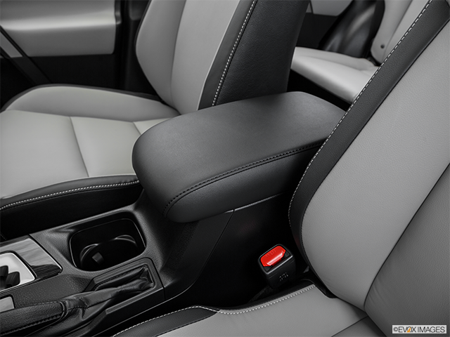 2018 Toyota RAV4 | Front center console with closed lid, from driver’s side looking down