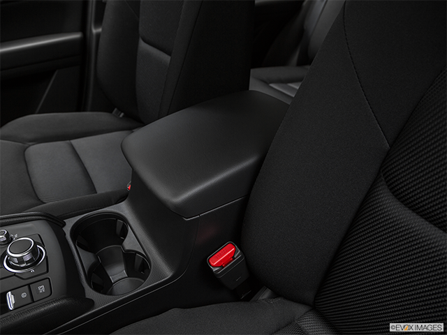 2018 Mazda CX-5 | Front center console with closed lid, from driver’s side looking down