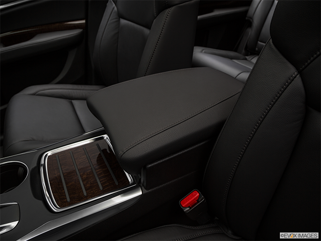 2018 Acura MDX | Front center console with closed lid, from driver’s side looking down
