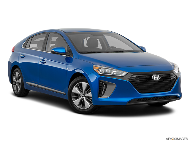 2018 Hyundai IONIQ Electric Plus | Front passenger 3/4 w/ wheels turned