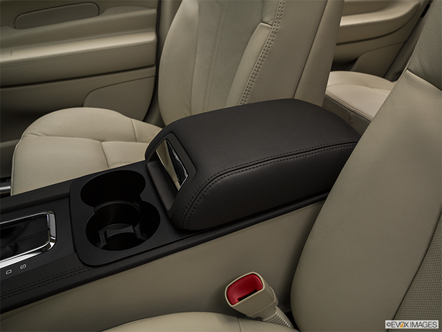 2019 Lincoln MKT | Front center console with closed lid, from driver’s side looking down