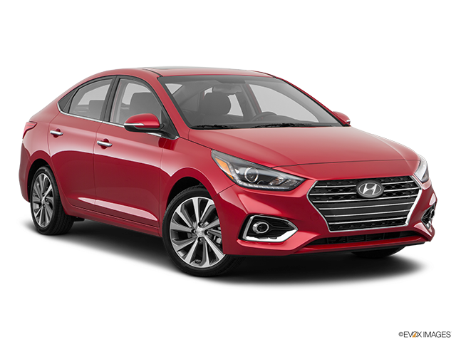 2019 Hyundai Accent Sedan | Front passenger 3/4 w/ wheels turned