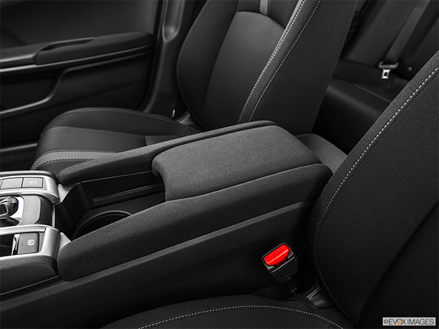 2019 Honda Civic Sedan | Front center console with closed lid, from driver’s side looking down