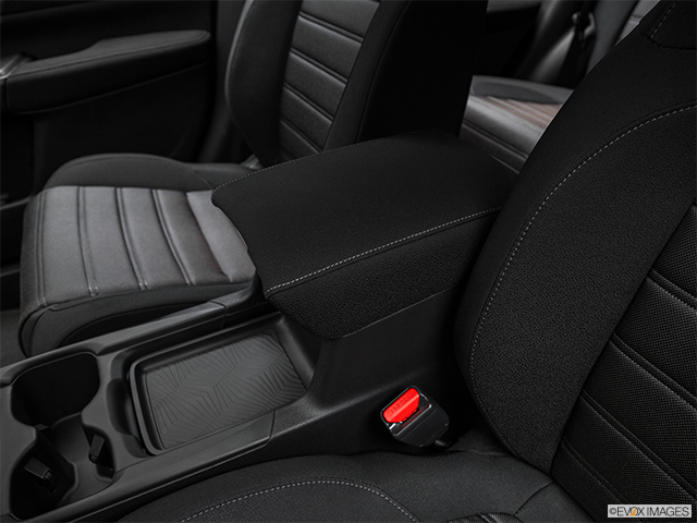 2019 Honda CR-V | Front center console with closed lid, from driver’s side looking down