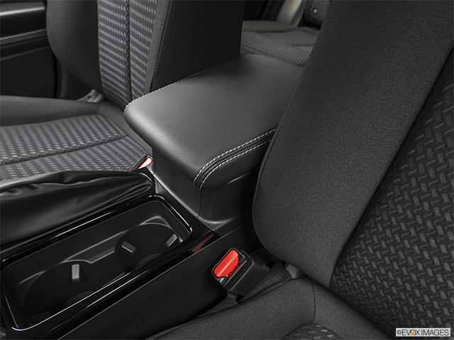 2019 Mitsubishi Eclipse Cross | Front center console with closed lid, from driver’s side looking down