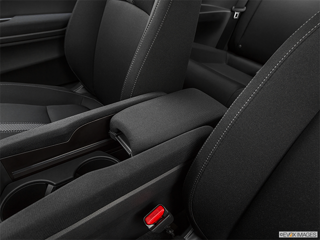 2019 Honda Civic Coupe | Front center console with closed lid, from driver’s side looking down