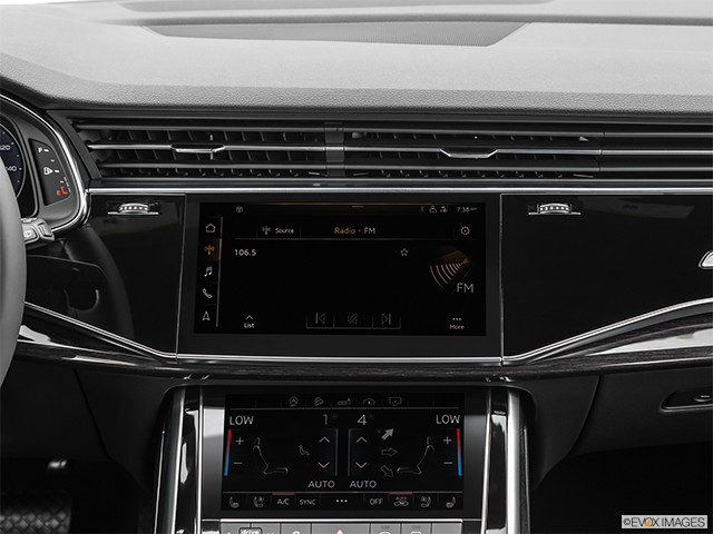 2019 Audi Q8 | Closeup of radio head unit