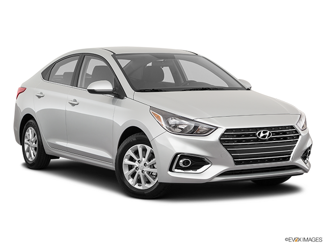 2019 Hyundai Accent Sedan | Front passenger 3/4 w/ wheels turned