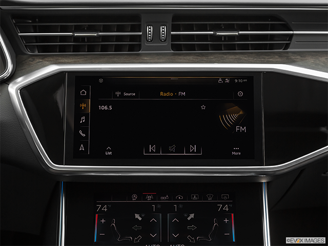 2019 Audi A6 | Closeup of radio head unit