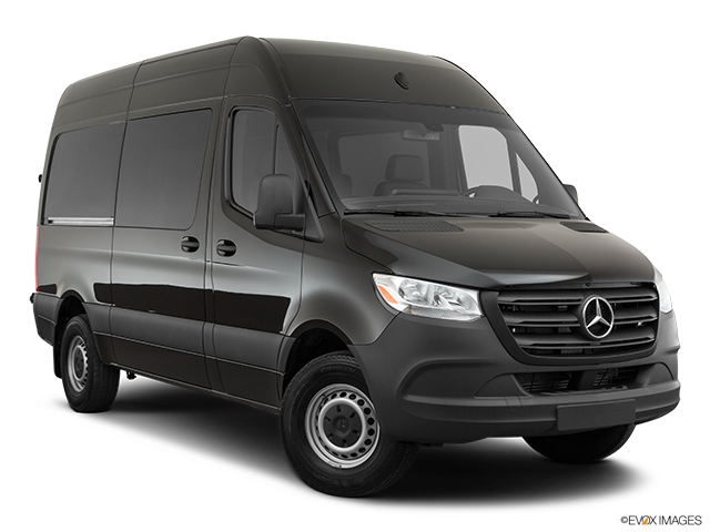 2022 Mercedes-Benz Sprinter Crew Van | Front passenger 3/4 w/ wheels turned