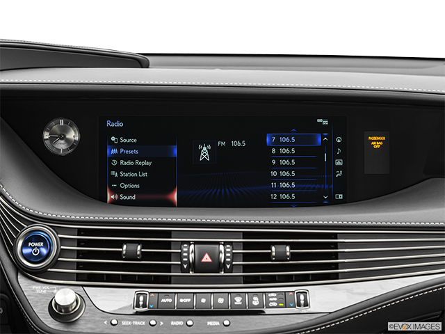 2019 Lexus LS 500h L AWD | Closeup of radio head unit