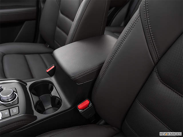 2019 Mazda CX-5 | Front center console with closed lid, from driver’s side looking down