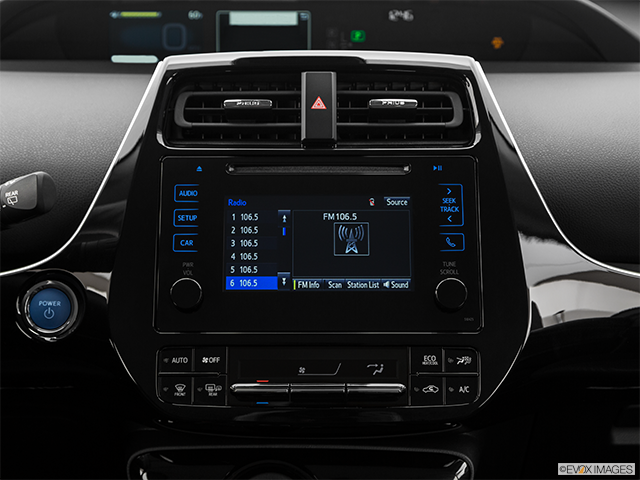 2019 Toyota Prius | Closeup of radio head unit