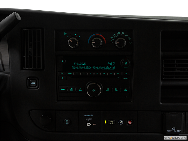 2021 Chevrolet Express | Closeup of radio head unit