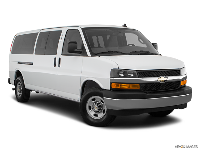 2021 Chevrolet Express | Front passenger 3/4 w/ wheels turned