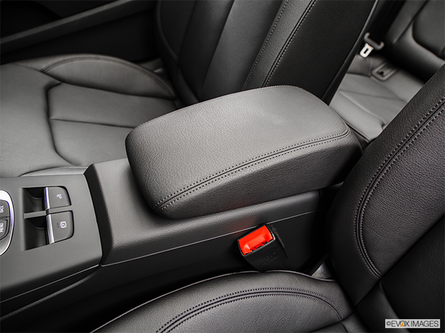 2015 Audi A3 | Front center console with closed lid, from driver’s side looking down