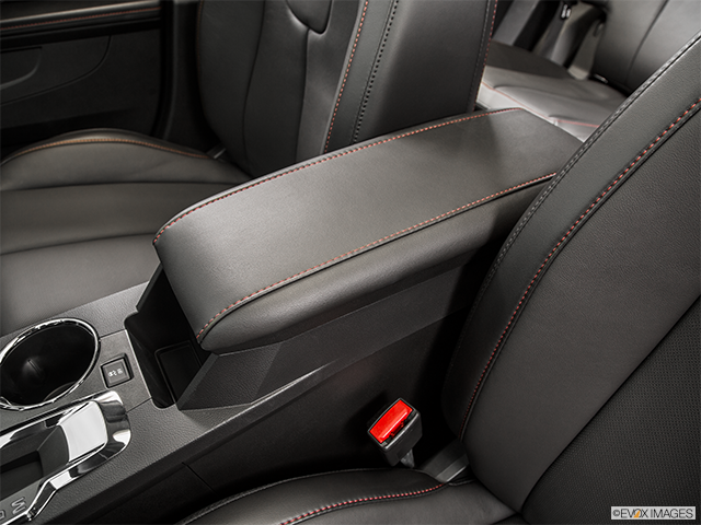 2015 Chevrolet Equinox | Front center console with closed lid, from driver’s side looking down