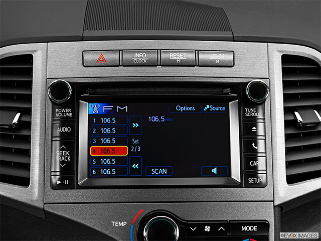 2015 Toyota Venza | Closeup of radio head unit