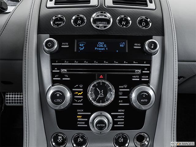 2015 Aston Martin V8 Vantage Roadster | Closeup of radio head unit