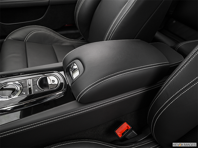 2015 Jaguar XK | Front center console with closed lid, from driver’s side looking down