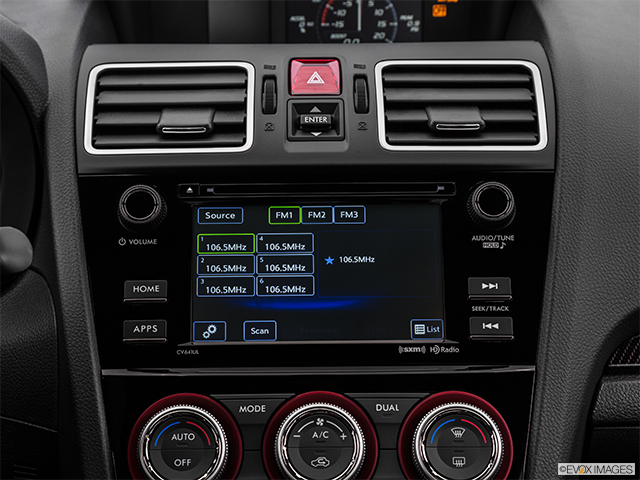 2016 Subaru WRX STI | Closeup of radio head unit