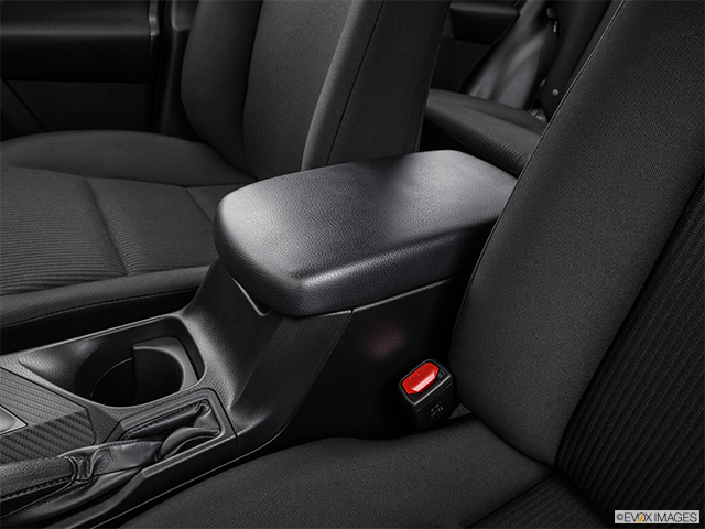 2015 Toyota RAV4 | Front center console with closed lid, from driver’s side looking down
