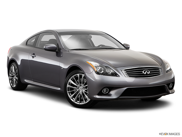 2015 Infiniti Q60 Coupe | Front passenger 3/4 w/ wheels turned