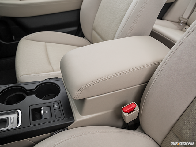 2016 Subaru Legacy | Front center console with closed lid, from driver’s side looking down
