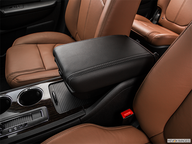 2016 Chevrolet Traverse | Front center console with closed lid, from driver’s side looking down