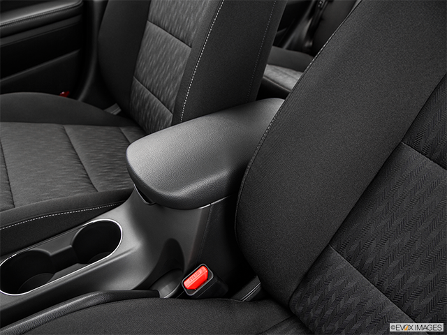 2016 Kia Forte | Front center console with closed lid, from driver’s side looking down