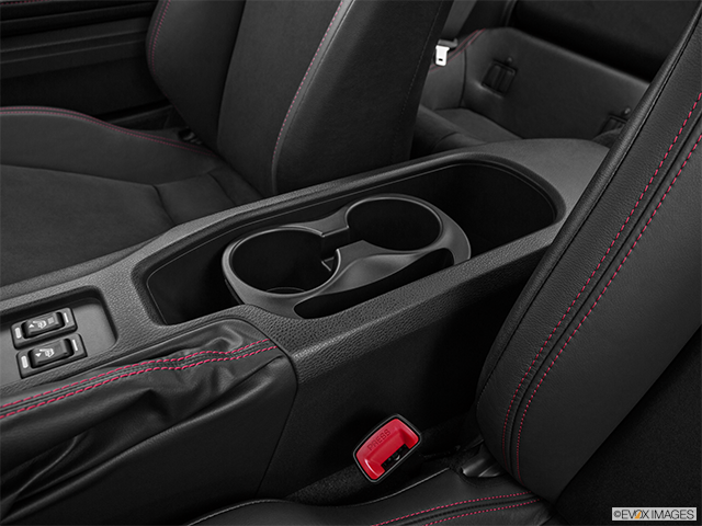 2016 Subaru BRZ | Front center console with closed lid, from driver’s side looking down