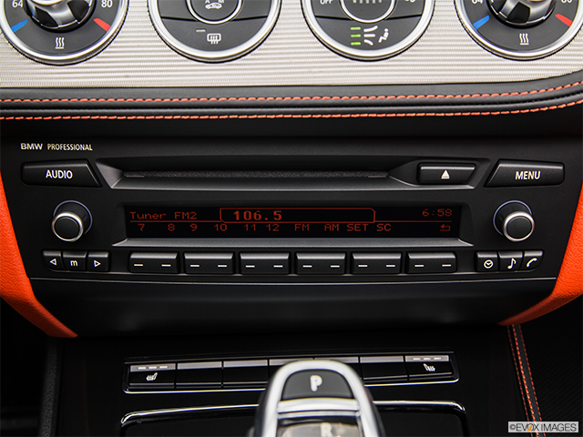 2016 BMW Z4 | Closeup of radio head unit