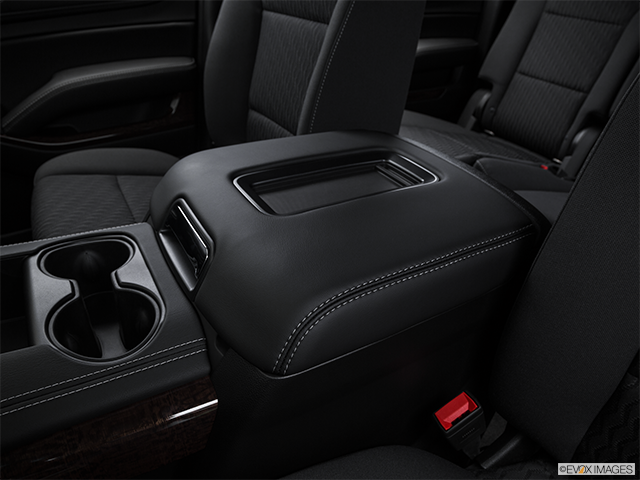 2016 GMC Yukon XL | Front center console with closed lid, from driver’s side looking down
